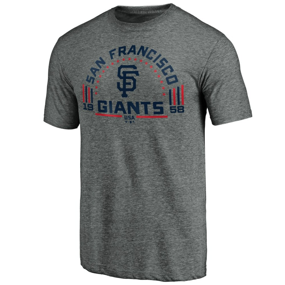 San Francisco Giants Team Freedom Tri-Blend T-Shirt - Gray T-shirts