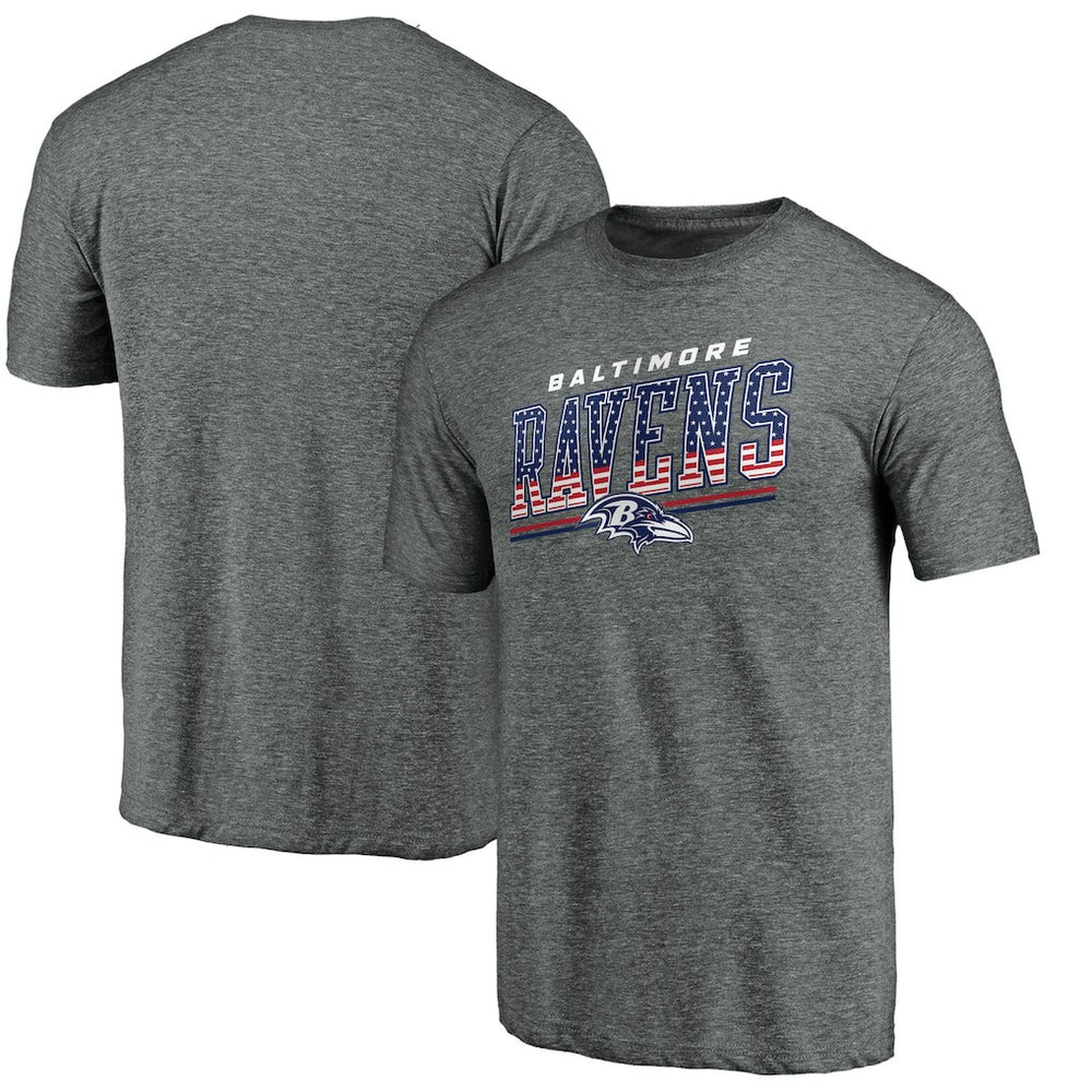Baltimore Ravens Team Freedom Tri-Blend T-Shirt - Gray T-shirts