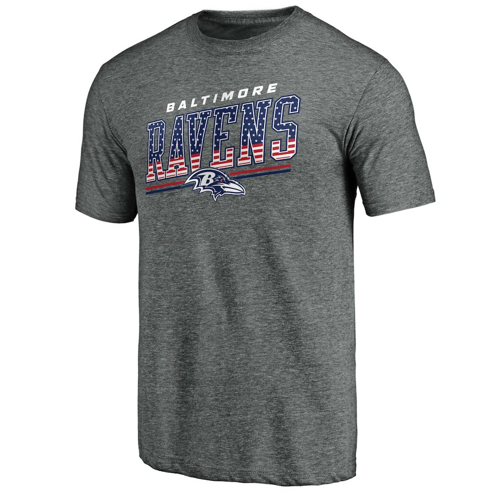 Baltimore Ravens Team Freedom Tri-Blend T-Shirt - Gray T-shirts