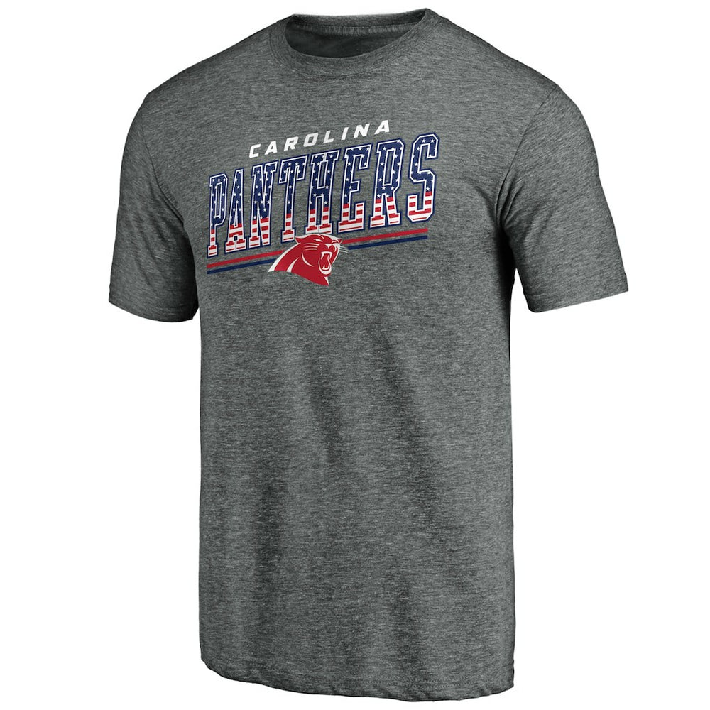 Carolina Panthers Team Freedom Tri-Blend T-Shirt - Gray T-shirts