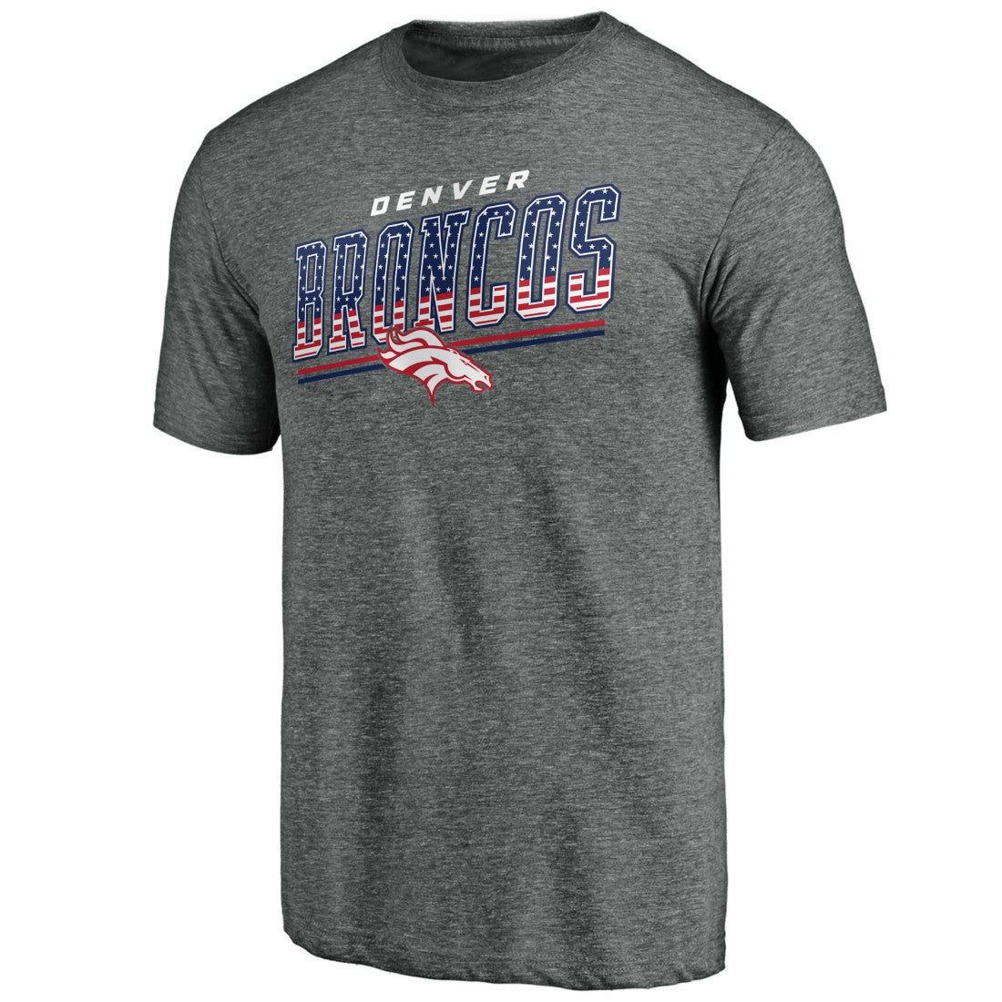 Denver Broncos Team Freedom Tri-Blend T-Shirt - Gray T-shirts