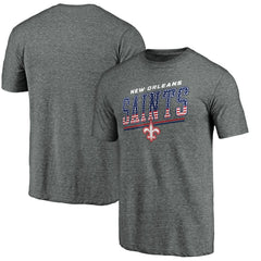 New Orleans Saints Team Freedom Tri-Blend T-Shirt - Gray T-shirts