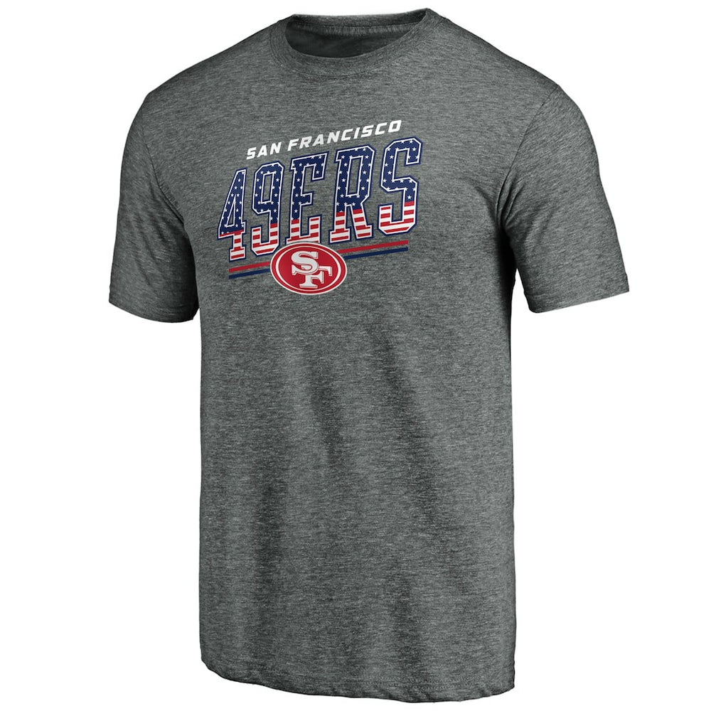 San Francisco 49ers Team Freedom Tri-Blend T-Shirt - Gray T-shirts