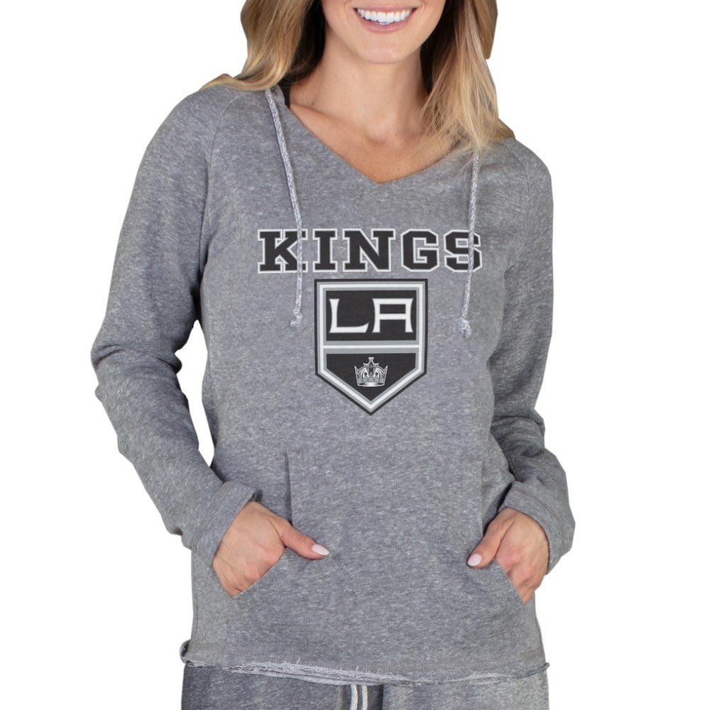 Los Angeles Kings Concepts Sport Women's Mainstream Terry Tri-Blend Long Sleeve Hooded Top - Gray | US 3929302