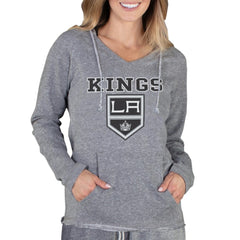 Los Angeles Kings Concepts Sport Women's Mainstream Terry Tri-Blend Long Sleeve Hooded Top - Gray | US 3929302