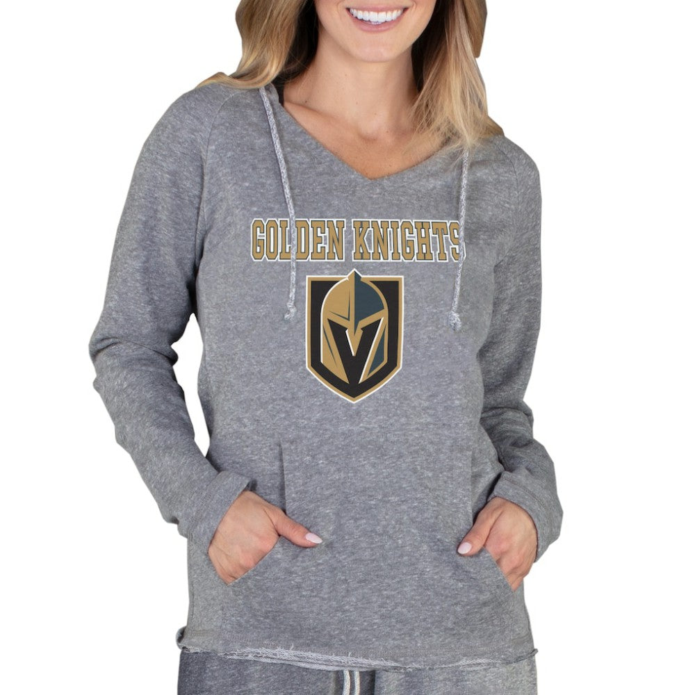 Vegas Golden Knights Concepts Sport Women's Mainstream Terry Tri-Blend Long Sleeve Hooded Top - Gray | US 3929325