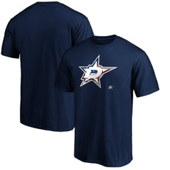 Dallas Stars Banner Wave Logo T-Shirt - Navy | US 3930360