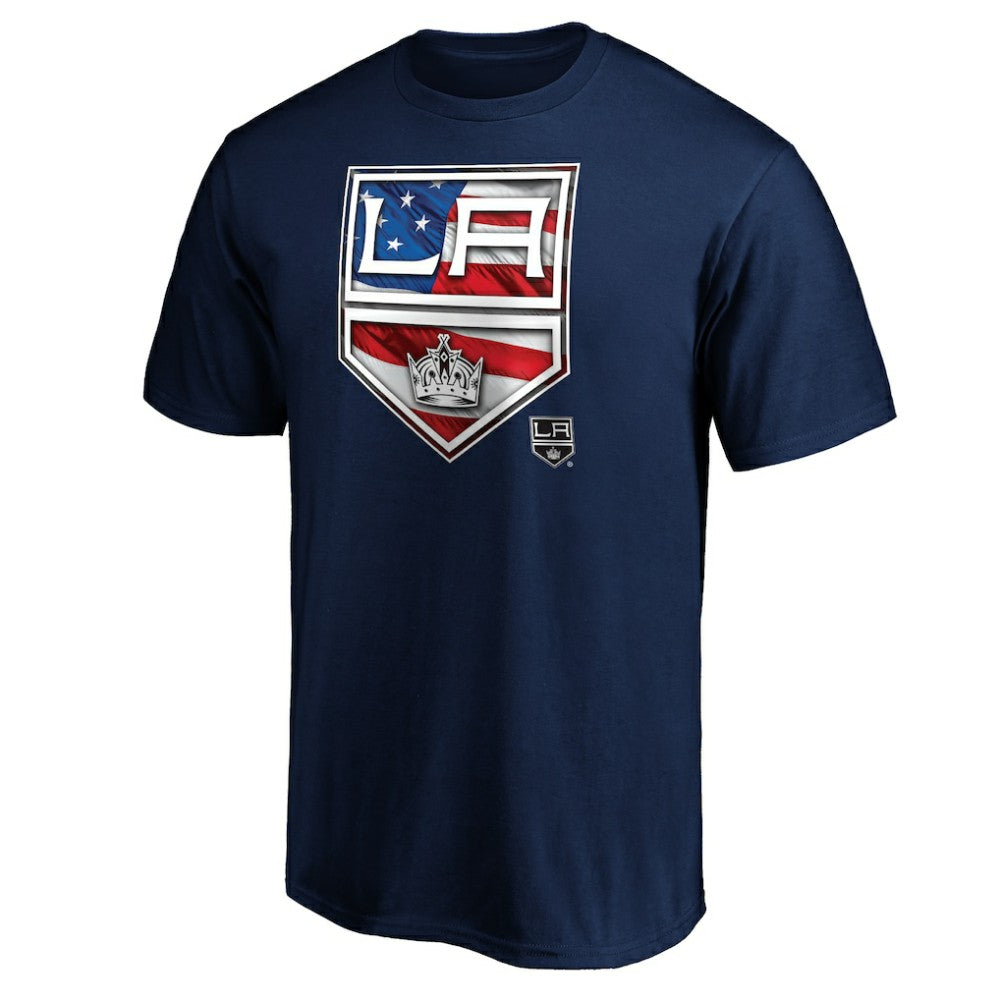Los Angeles Kings Banner Wave Logo T-Shirt - Navy | US 3930363