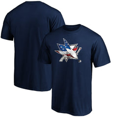 San Jose Sharks Banner Wave Logo T-Shirt - Navy | US 3930371