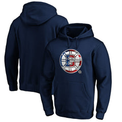 Boston Bruins Banner Wave Logo Pullover Hoodie - Navy | US 3930447