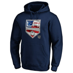 Los Angeles Kings Banner Wave Logo Pullover Hoodie - Navy | US 3930455