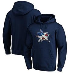 San Jose Sharks Banner Wave Logo Pullover Hoodie - Navy | US 3930463