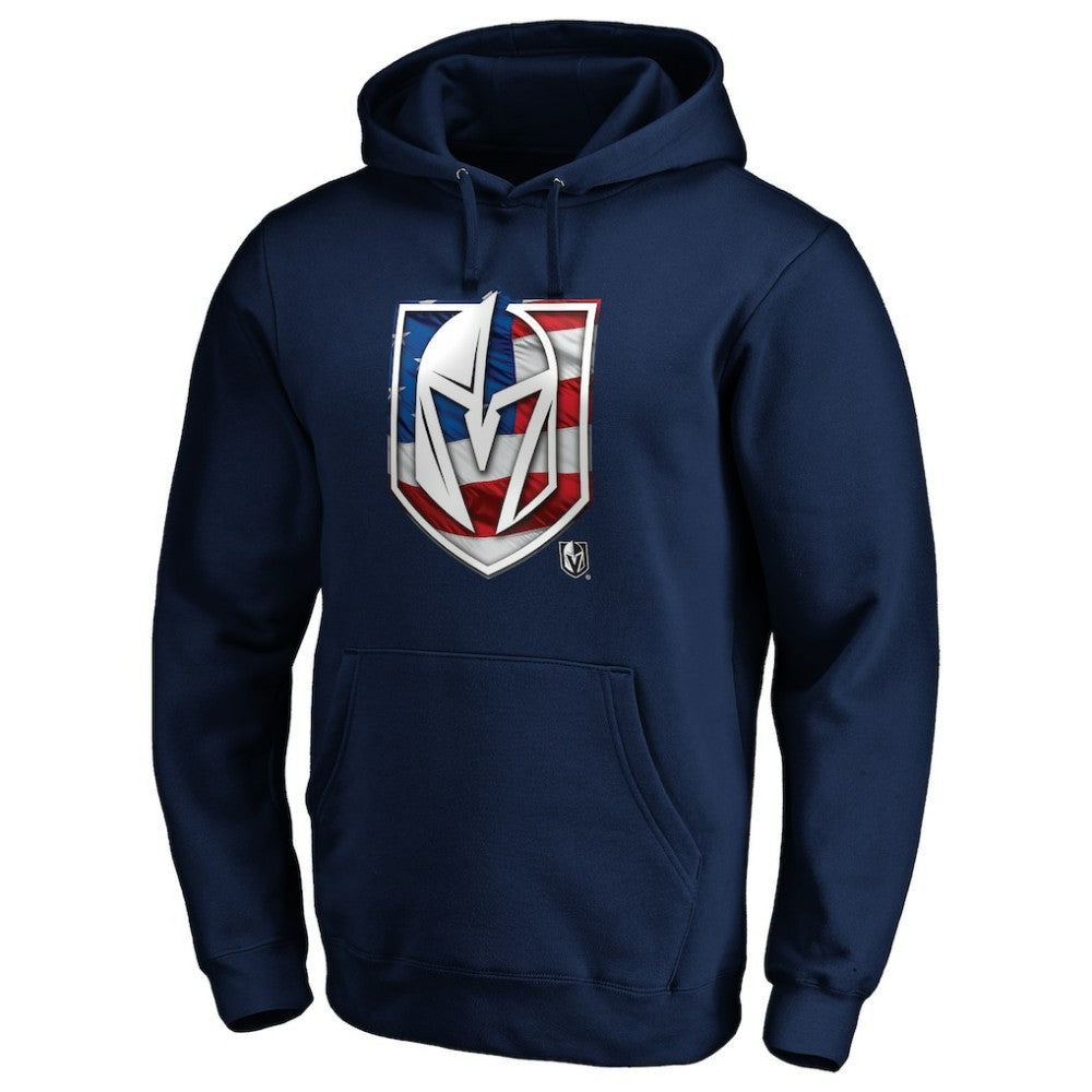 Vegas Golden Knights Banner Wave Logo Pullover Hoodie - Navy | US 3930466