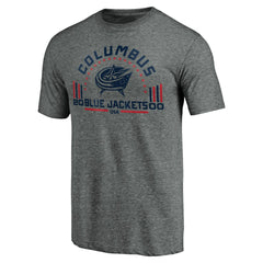 Columbus Blue Jackets Team Freedom Tri-Blend T-Shirt - Heathered Gray | US 3930621