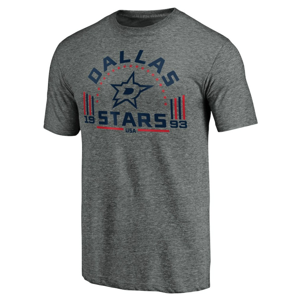 Dallas Stars Team Freedom Tri-Blend T-Shirt - Heathered Gray | US 3930622
