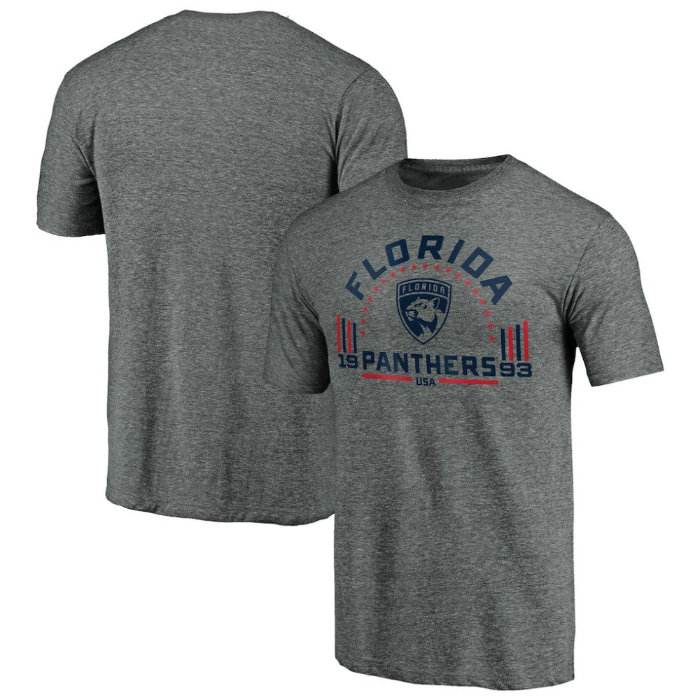 Florida Panthers Team Freedom Tri-Blend T-Shirt - Heathered Gray | US 3930624