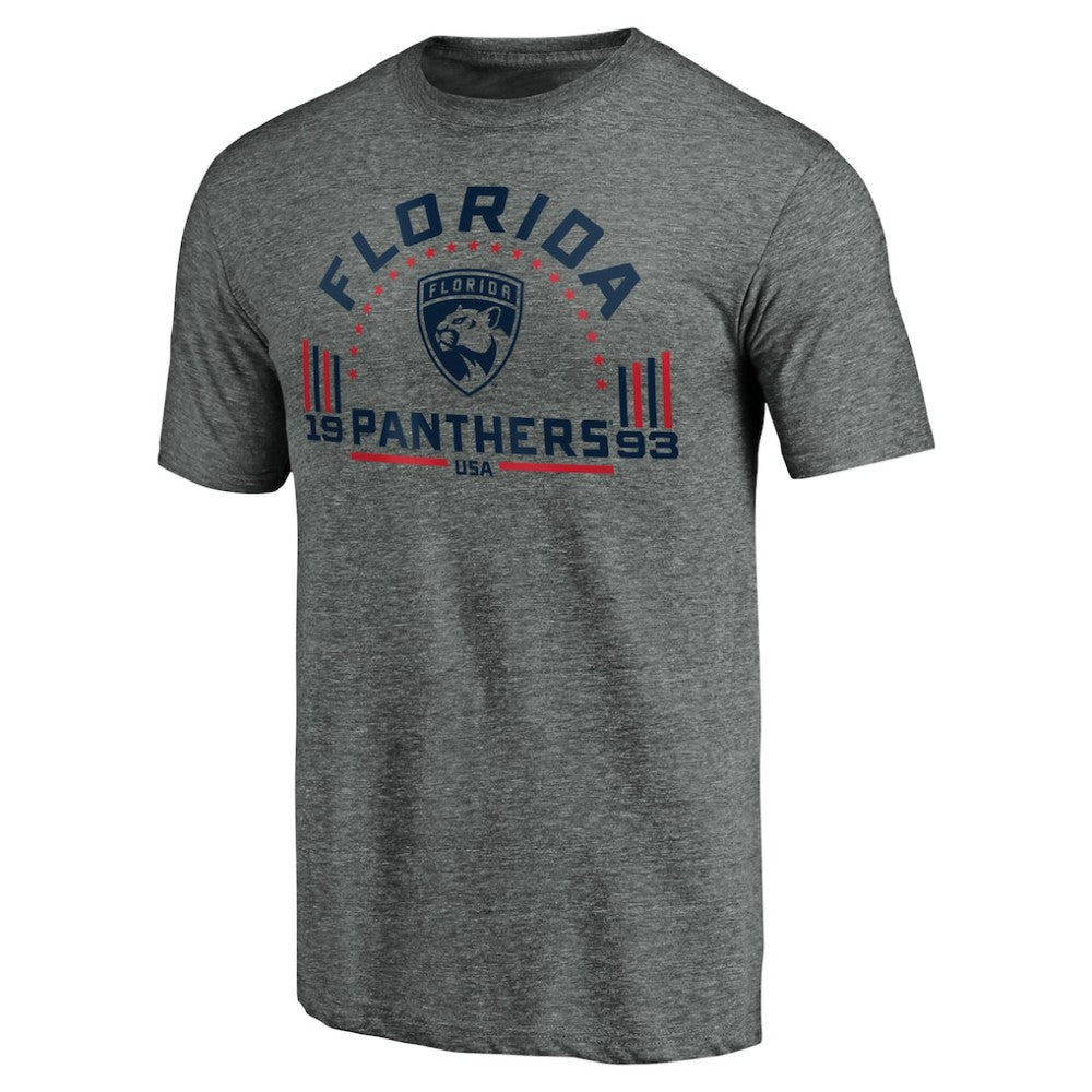 Florida Panthers Team Freedom Tri-Blend T-Shirt - Heathered Gray | US 3930624