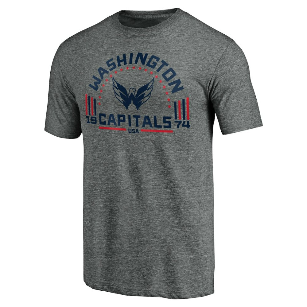 Washington Capitals Team Freedom Tri-Blend T-Shirt - Heathered Gray | US 3930637
