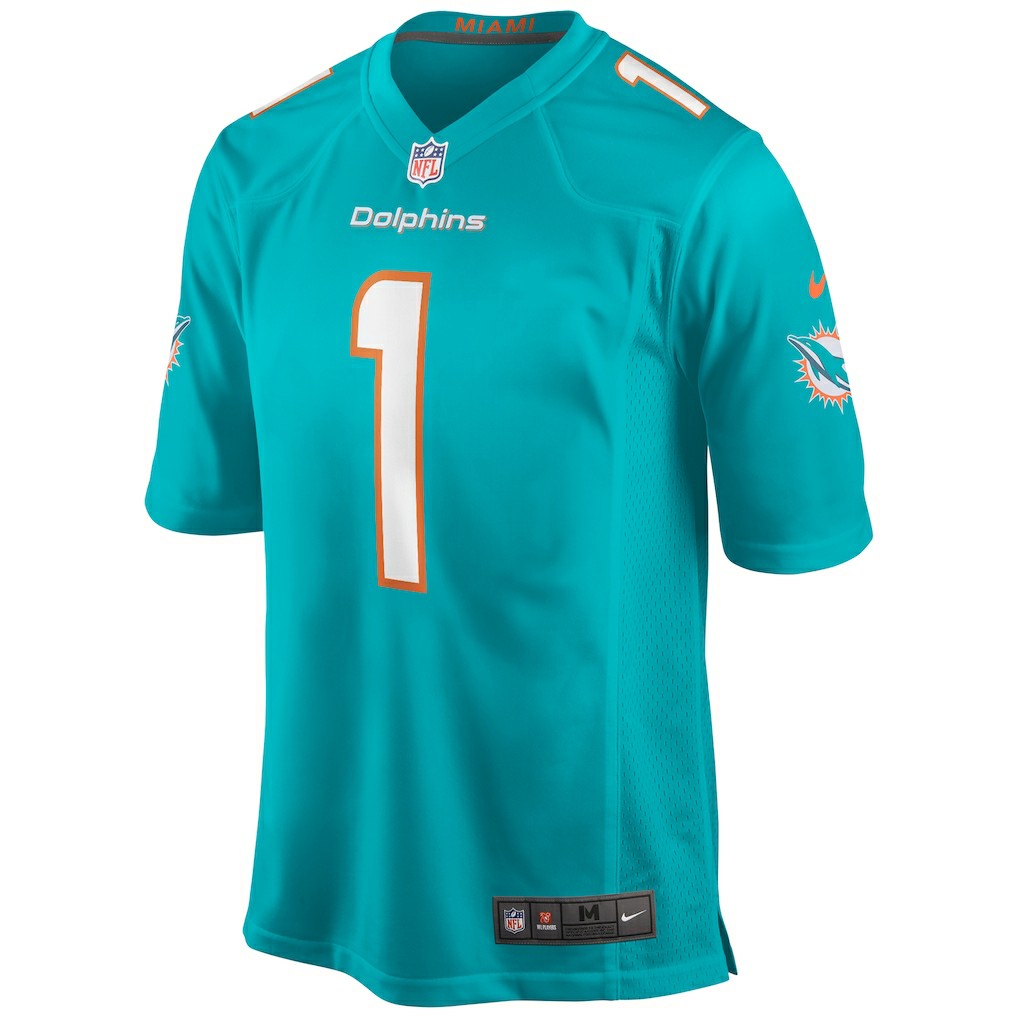 Tua Tagovailoa Miami Dolphins Player Game Jersey - Aqua Jerseys
