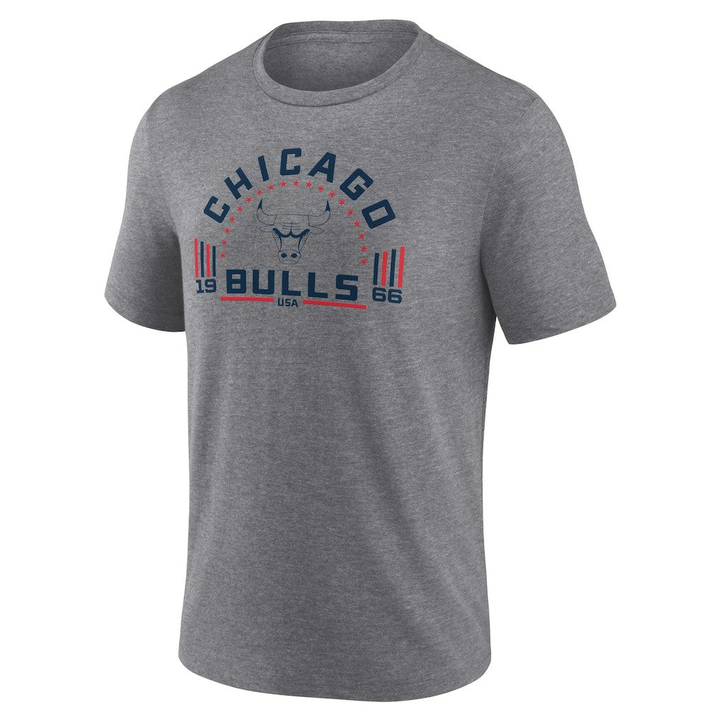 Chicago Bulls Team Freedom Tri-Blend T-Shirt Gray