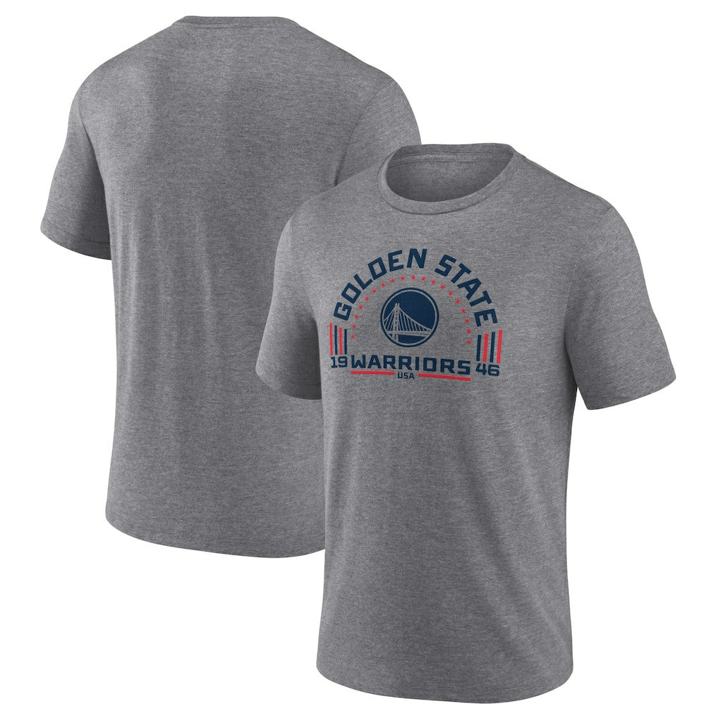 Golden State Warriors Team Freedom Tri-Blend T-Shirt Gray