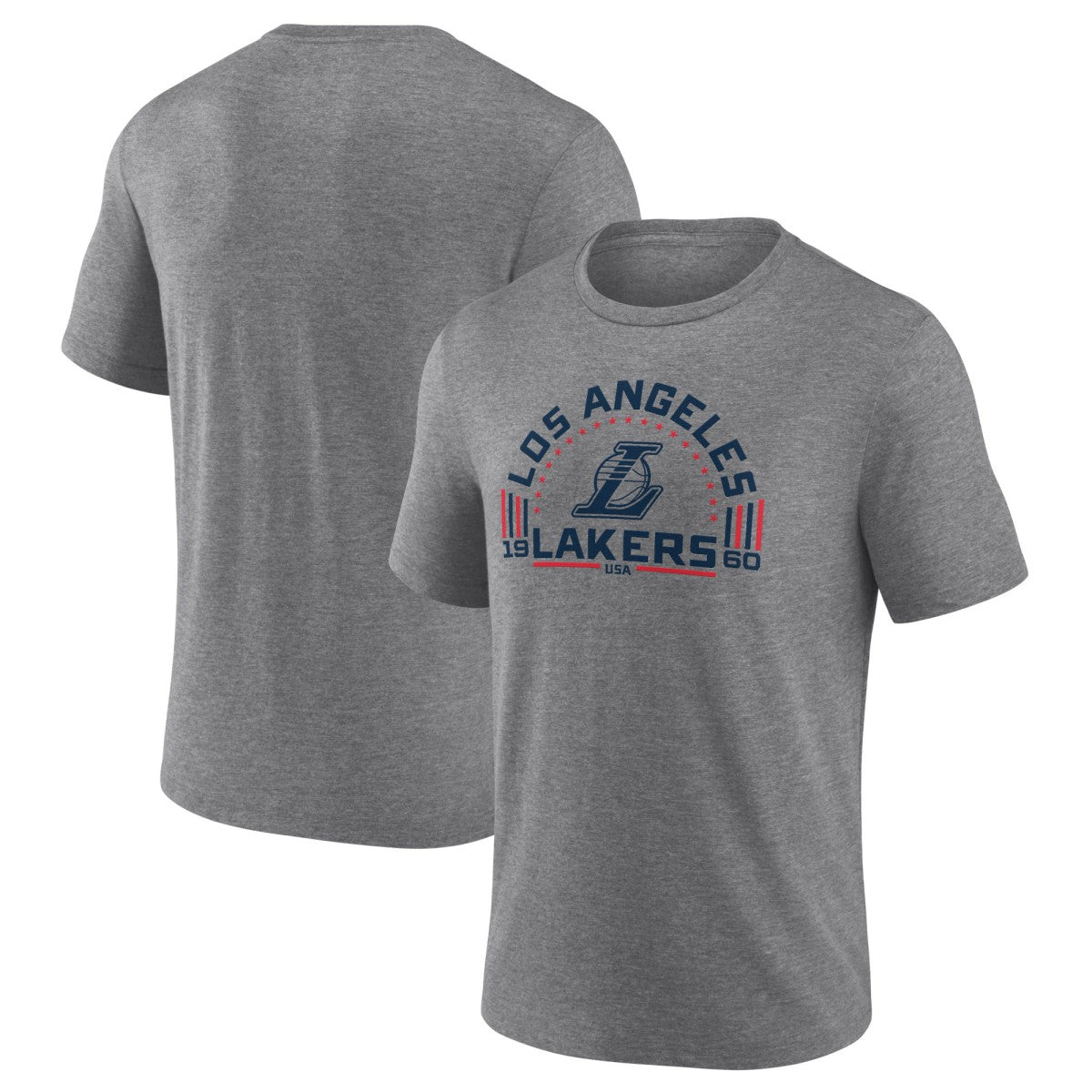 Los Angeles Lakers Team Freedom Tri-Blend T-Shirt Gray outlet