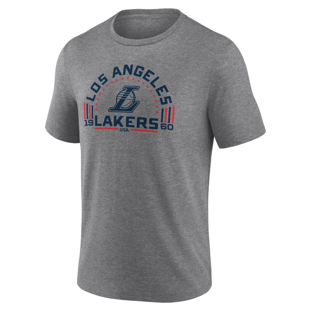 Los Angeles Lakers Team Freedom Tri-Blend T-Shirt Gray outlet