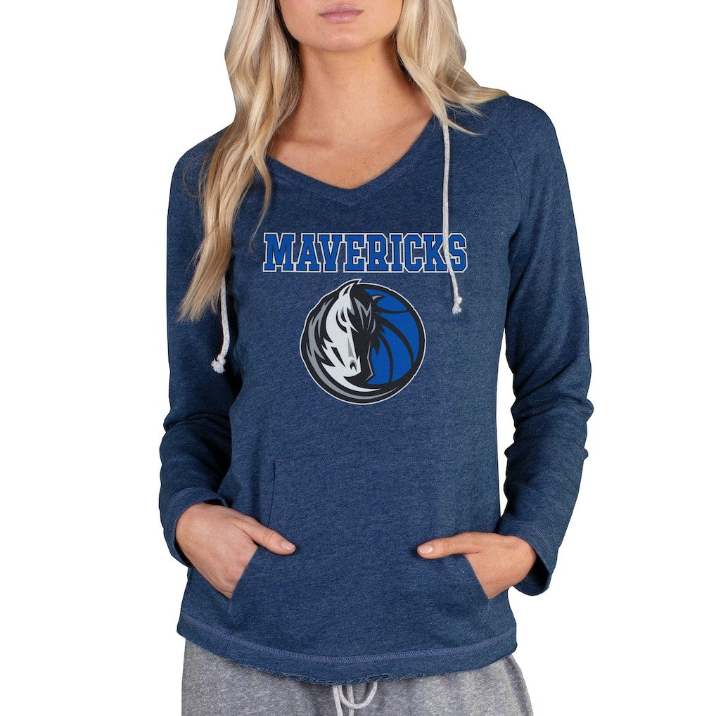 Dallas Mavericks Concepts Sport Women's Mainstream Terry Hooded Top Navy