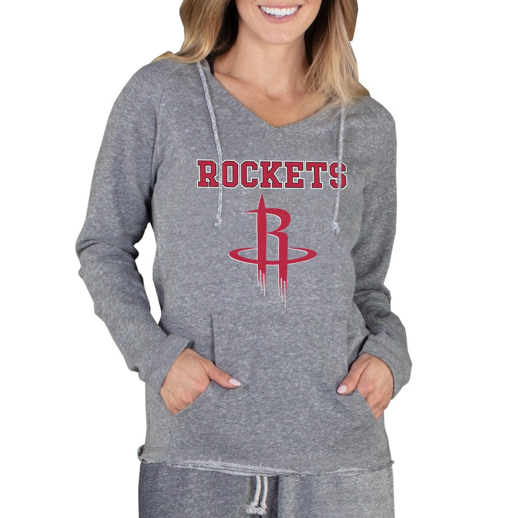 Houston Rockets Concepts Sport Women's Mainstream Terry Hooded Top Gray