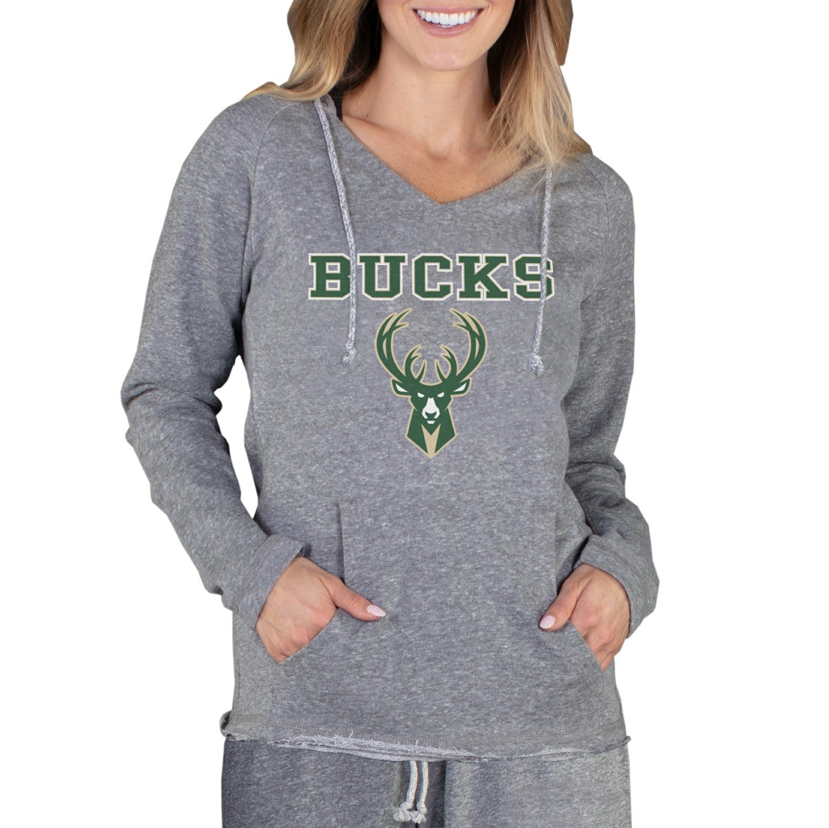Milwaukee Bucks Concepts Sport Women's Mainstream Terry Hooded Top Gray outlet