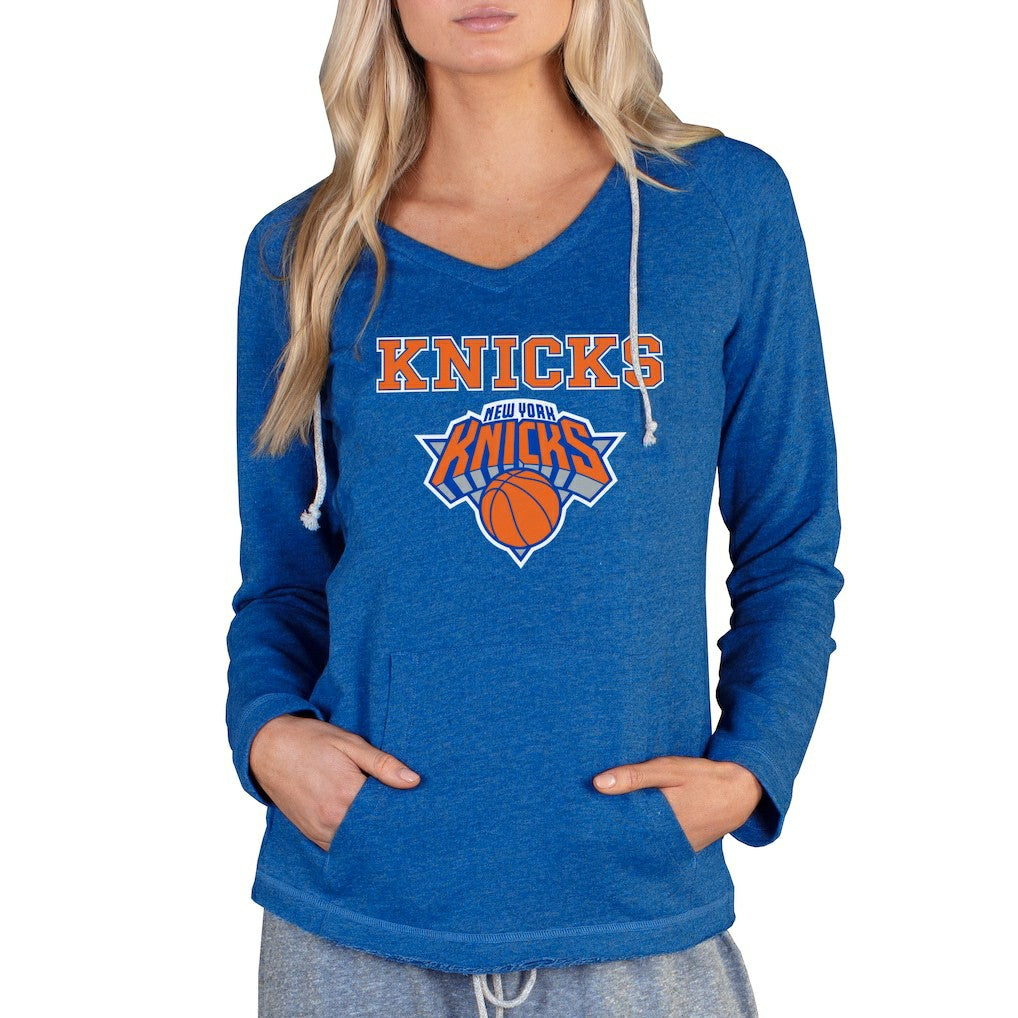 New York Knicks Concepts Sport Women's Mainstream Terry Hooded Top Royal