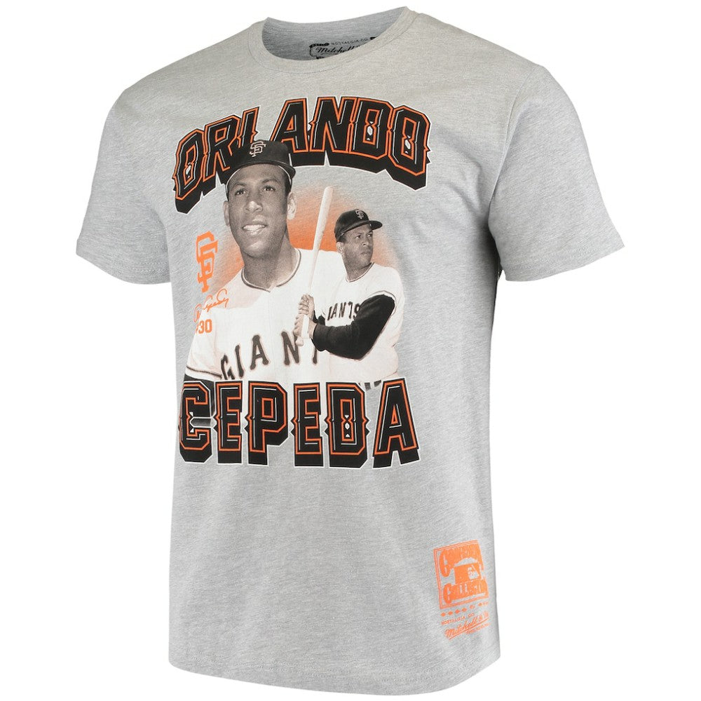 Orlando Cepeda San Francisco Giants Mitchell & Ness Name & Number T-Shirt - Gray T-shirts