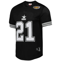 Deion Sanders Dallas Cowboys Retired Player Name & Number Mesh Top - Black Tops