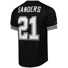 Deion Sanders Dallas Cowboys Retired Player Name & Number Mesh Top - Black Tops