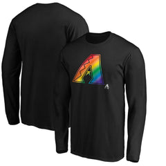 Arizona Diamondbacks Team Pride Logo Long Sleeve T-Shirt - Black T-shirts