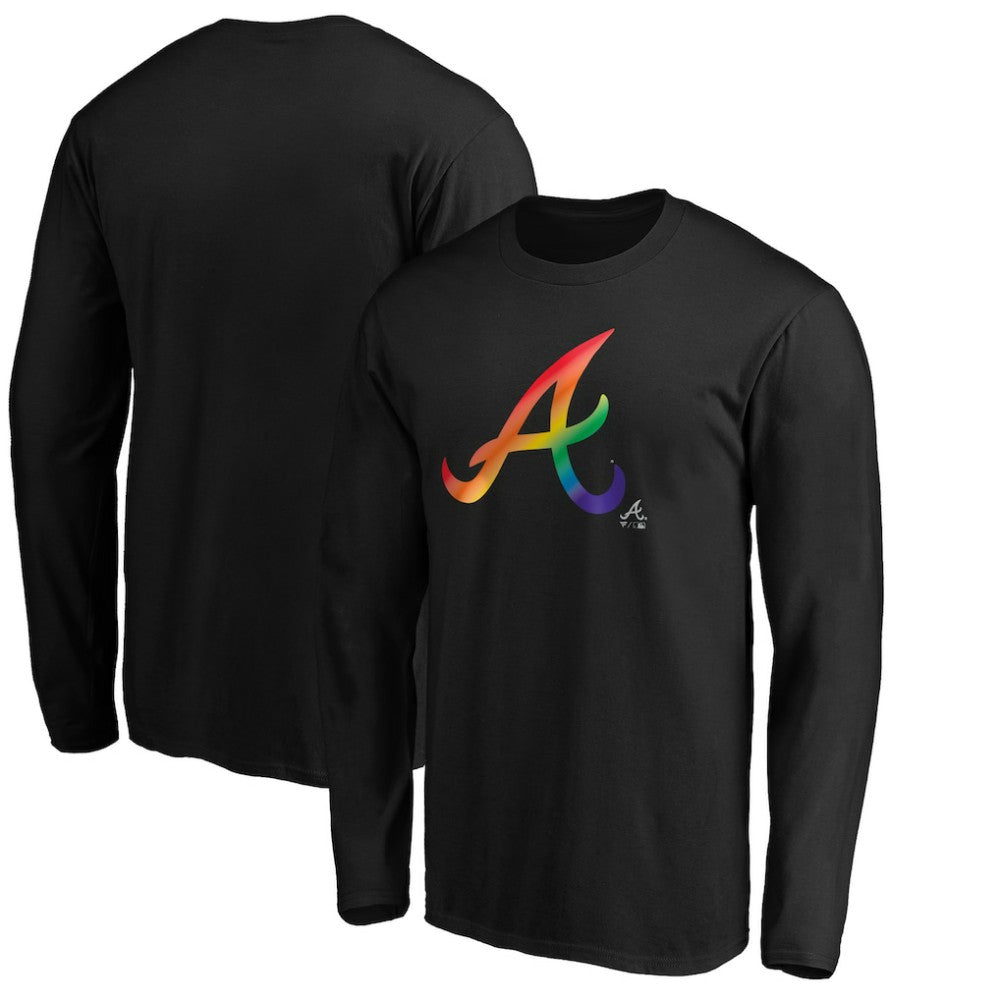 Atlanta Braves Team Pride Logo Long Sleeve T-Shirt - Black T-shirts