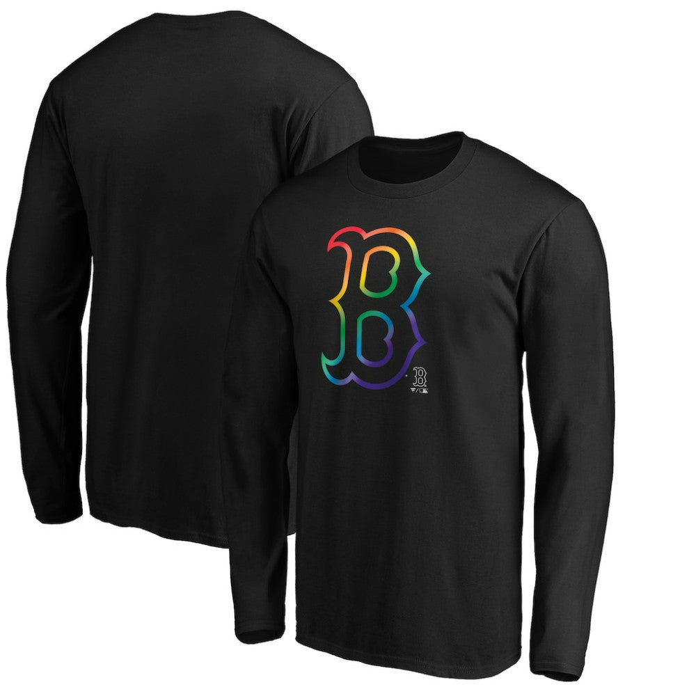 Boston Red Sox Team Pride Logo Long Sleeve T-Shirt - Black T-shirts