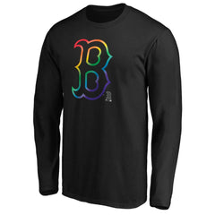 Boston Red Sox Team Pride Logo Long Sleeve T-Shirt - Black T-shirts
