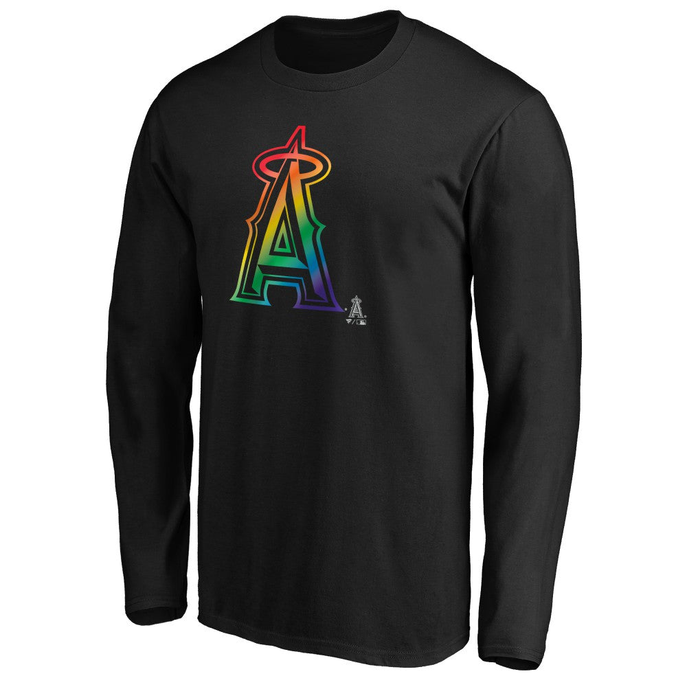 Los Angeles Angels Team Pride Logo Long Sleeve T-Shirt - Black T-shirts