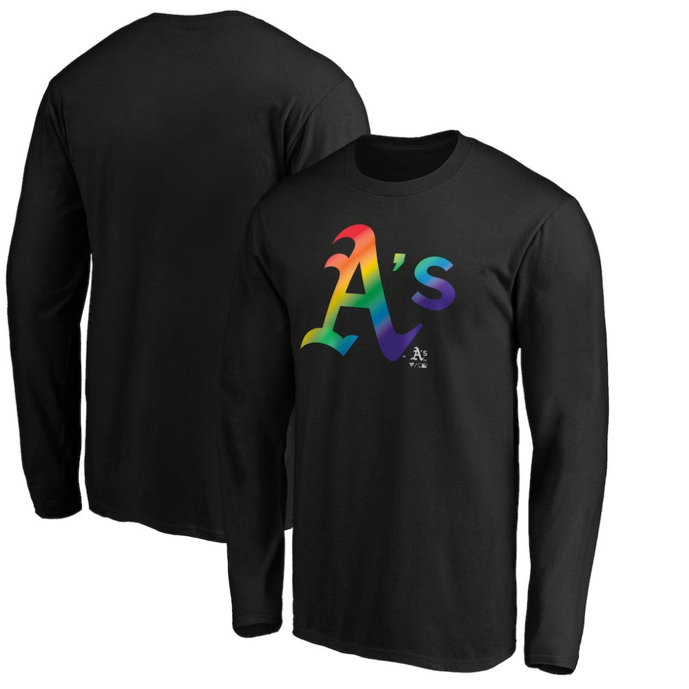 Athletics Team Pride Logo Long Sleeve T-Shirt - Black T-shirts