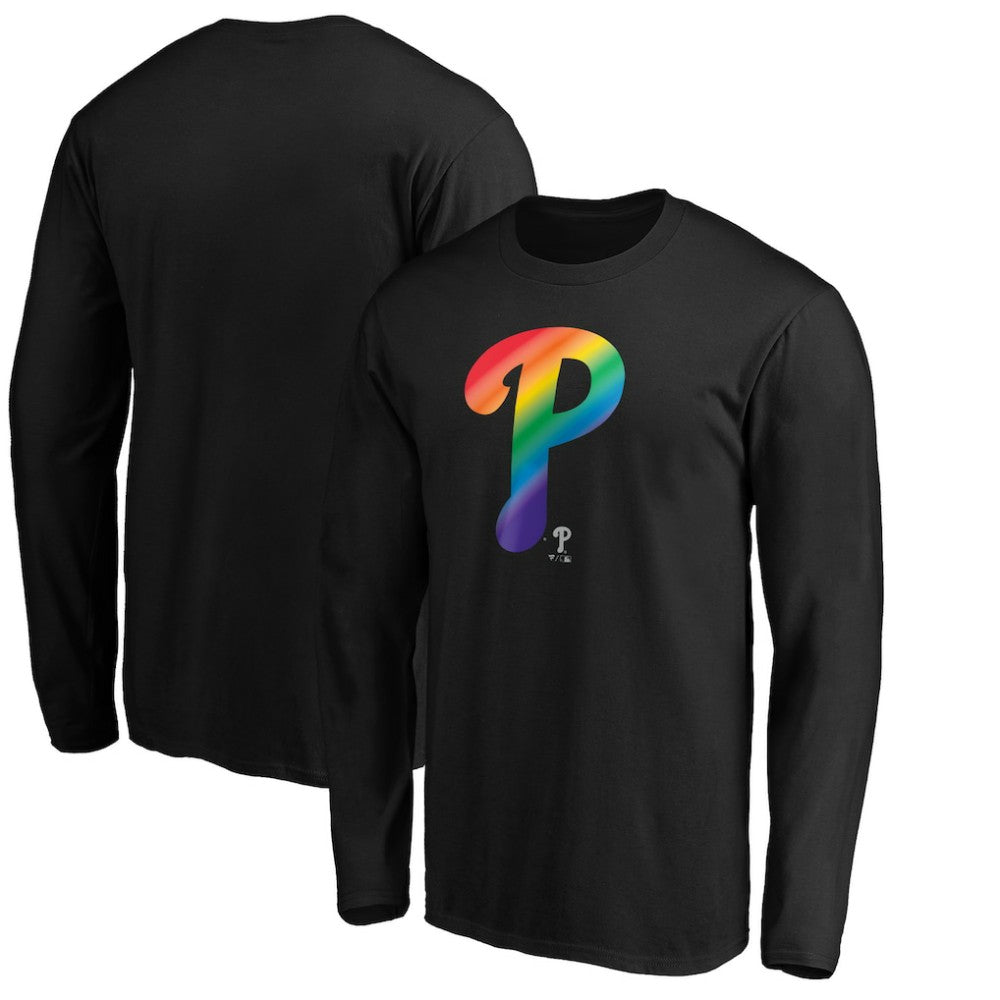 Philadelphia Phillies Team Pride Logo Long Sleeve T-Shirt - Black T-shirts