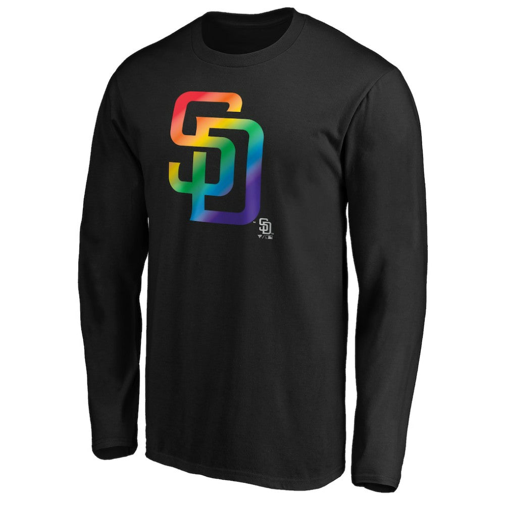 San Diego Padres Team Pride Logo Long Sleeve T-Shirt - Black T-shirts
