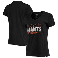 San Francisco Giants '47 Women's Spring Training Floral Fill Club T-Shirt - Black T-shirts