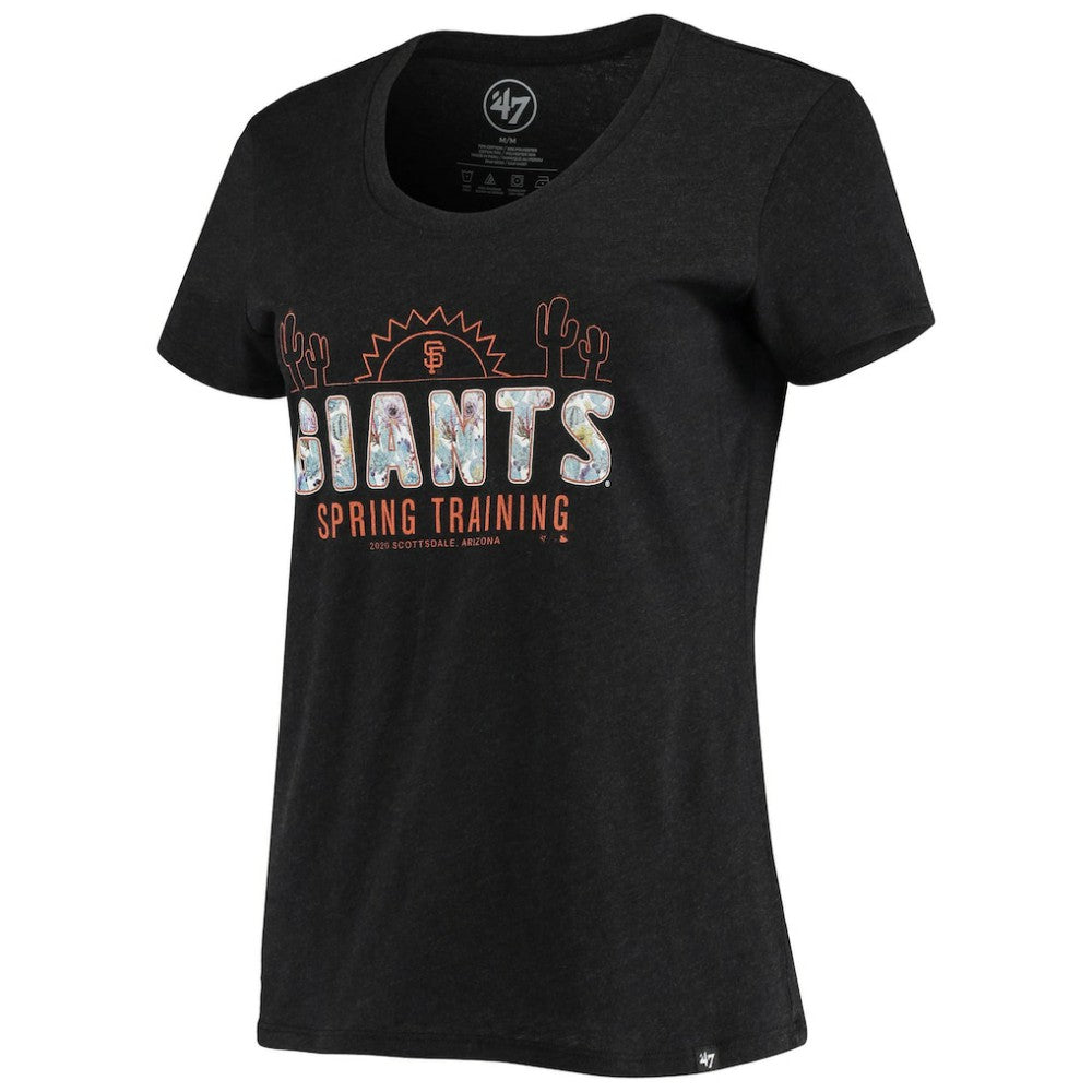 San Francisco Giants '47 Women's Spring Training Floral Fill Club T-Shirt - Black T-shirts