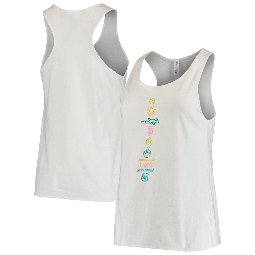 San Francisco Giants Soft as a Grape Women's Spring Training Local Lineup Tank Top - White Tanks