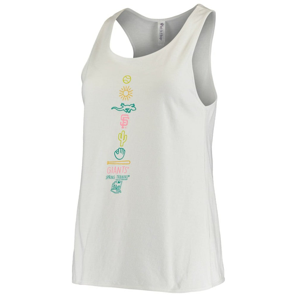 San Francisco Giants Soft as a Grape Women's Spring Training Local Lineup Tank Top - White Tanks