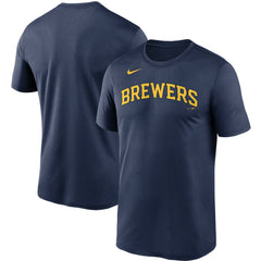 Milwaukee Brewers Nike Wordmark Legend Performance T-Shirt - Navy T-shirts
