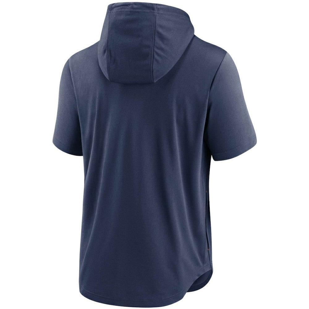 Detroit Tigers Nike Home Team Short Sleeve Hoodie Top - Navy Hoodies