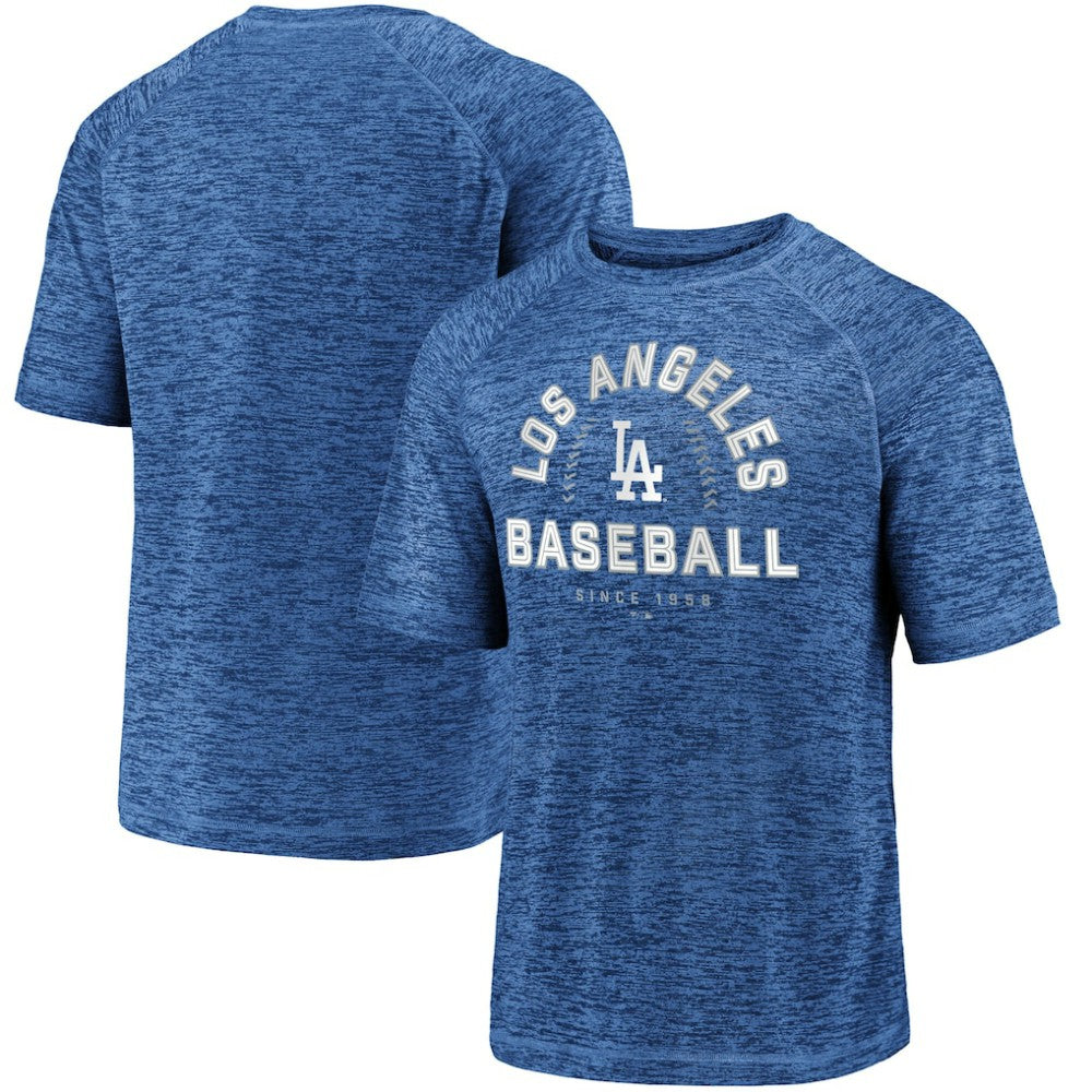 Los Angeles Dodgers Fanatics Line Up Primary Threat Striated T-Shirt - Royal T-shirts