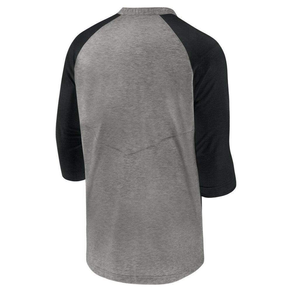Tampa Bay Rays Nike Authentic Collection Flux Henley Raglan 3/4-Sleeve T-Shirt - Gray T-shirts